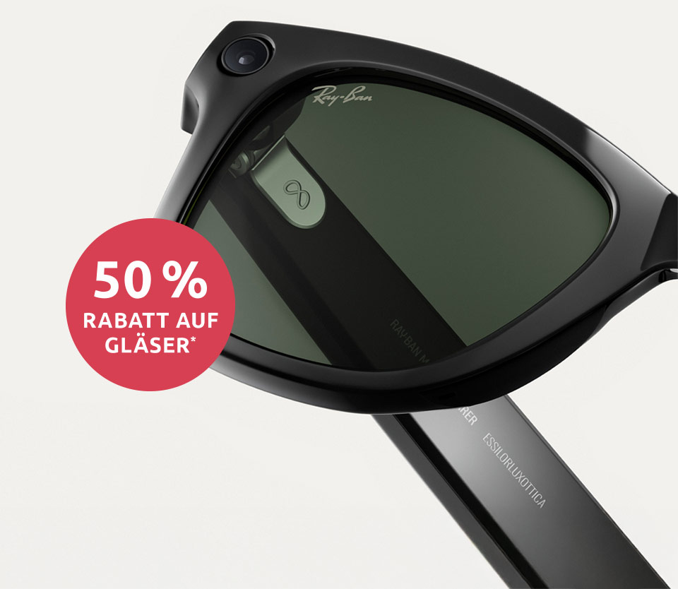 Ray-Ban Brille mit Siegel für 50% Rabatt auf Gläser